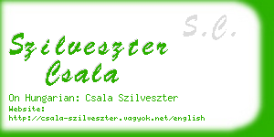 szilveszter csala business card